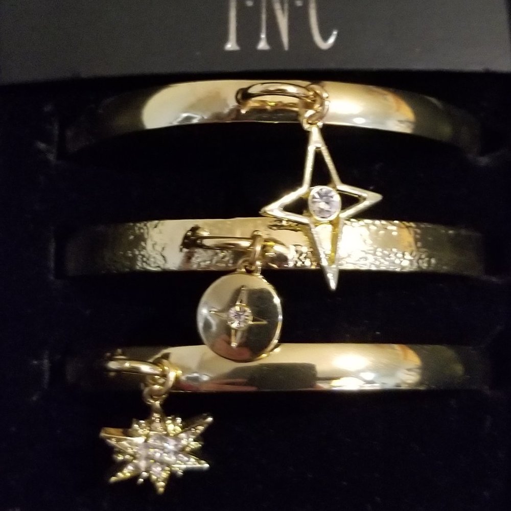 Star Bangle Bracelet Trio * NEW IN GIFT BOX